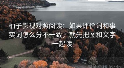 柚子影视对照阅读：如果评价词和事实词怎么分不一致，就先把图和文字一起读